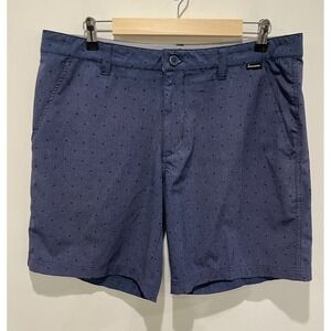 Swannies Shorts Mens 36 Blue Polka Dot Casual‎ Golf Chino Performance Athleisure